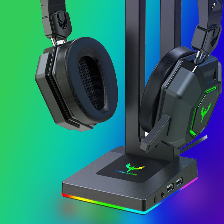 HS18 RGB Gaming Headphone Stand