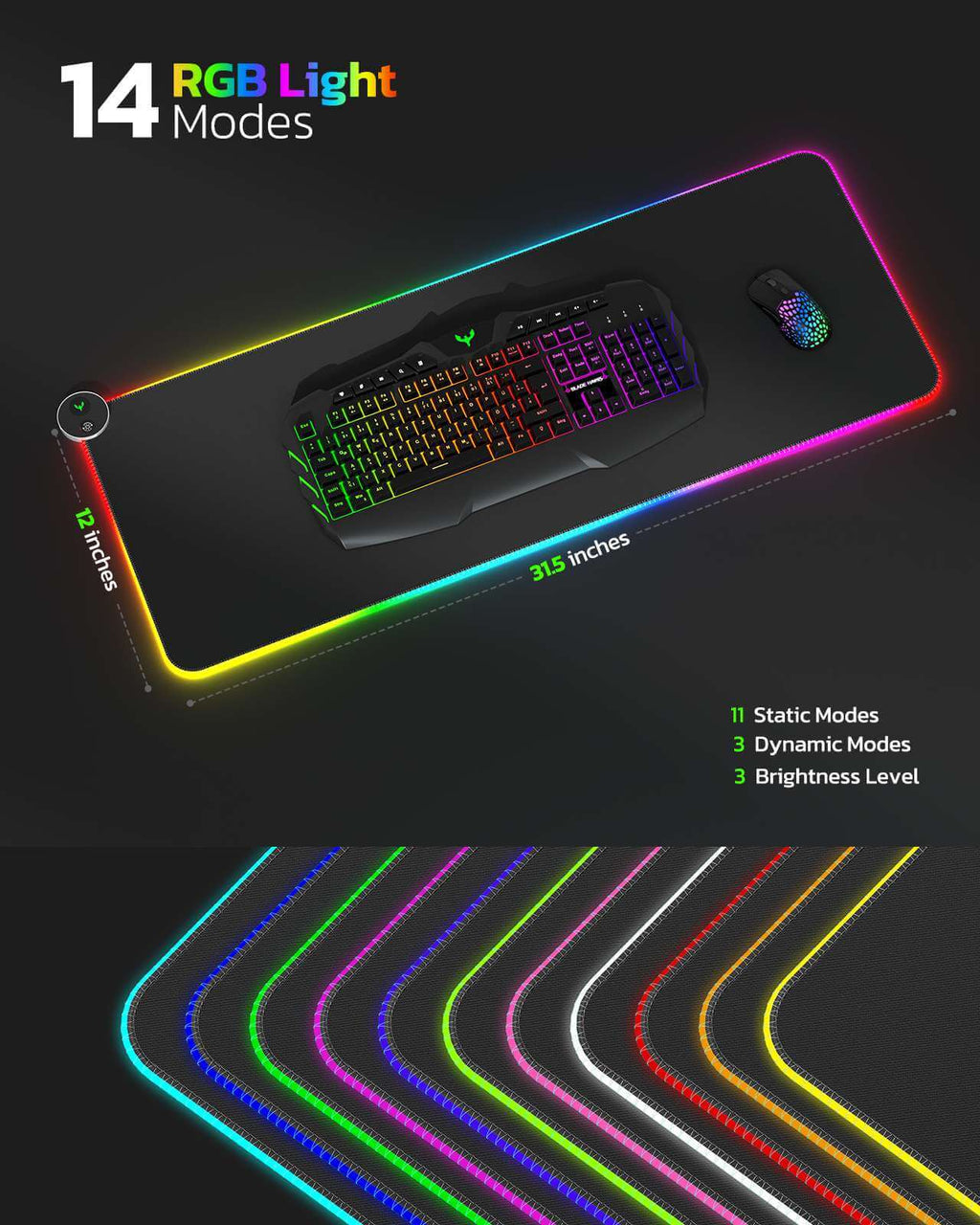 Blade Hawks BX09 RGB Mouse Pad with Mouse Mover